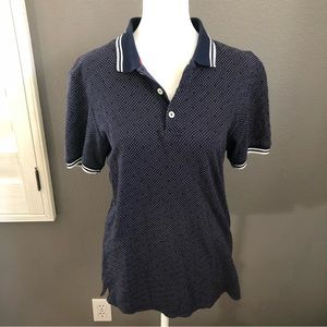 Zara Men’s Navy Polka Dot Polo